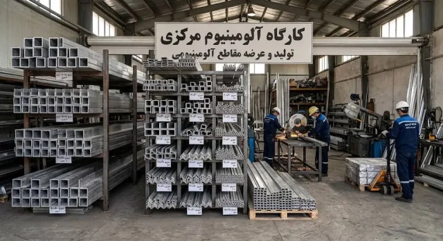 سپری آلومینیومی با ابعاد مختلف در کارگاه آلومینیوم مرکزی